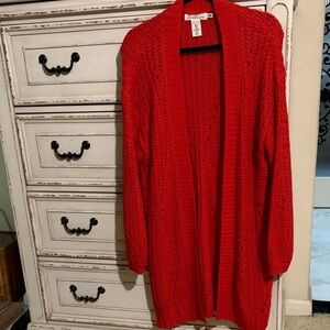 H&M Vibrant Red Knit Cardigan